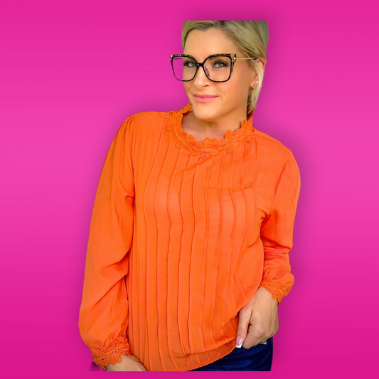 Orange Dressy Long Sleeve