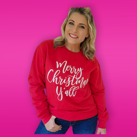 Merry Christmas Y'all Sweatshirt