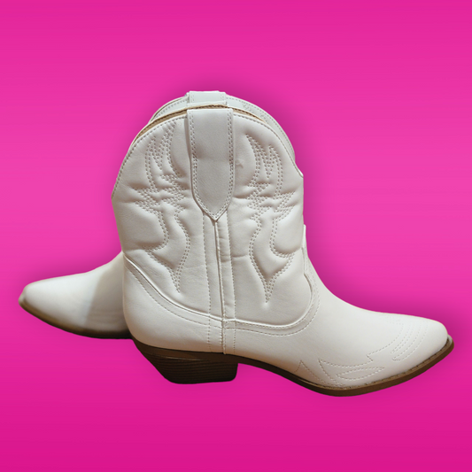 White Western Cowgirl Booties