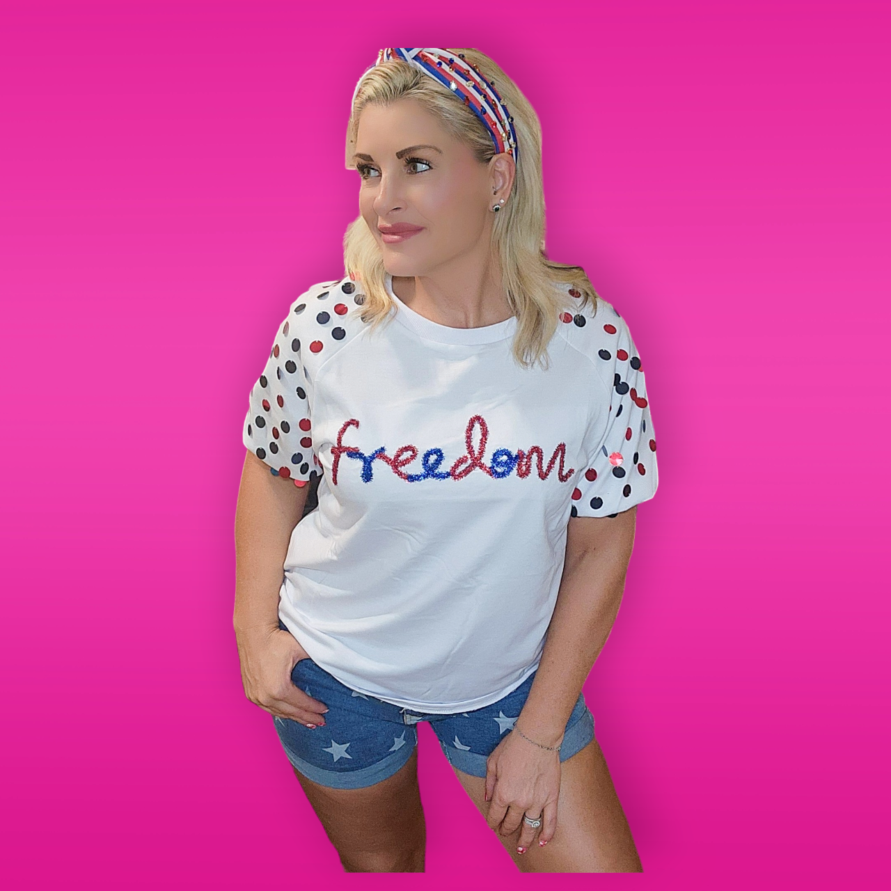 Freedom Sequin Sleeve Top