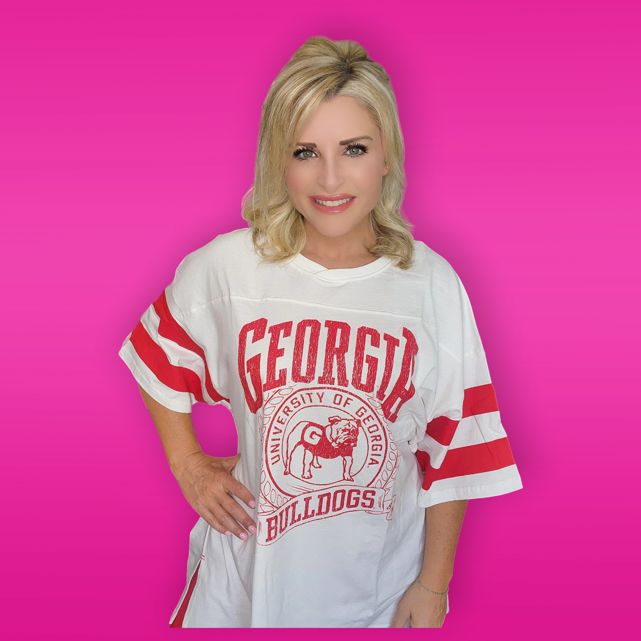 Georgia Double Stripe Oversized Tee